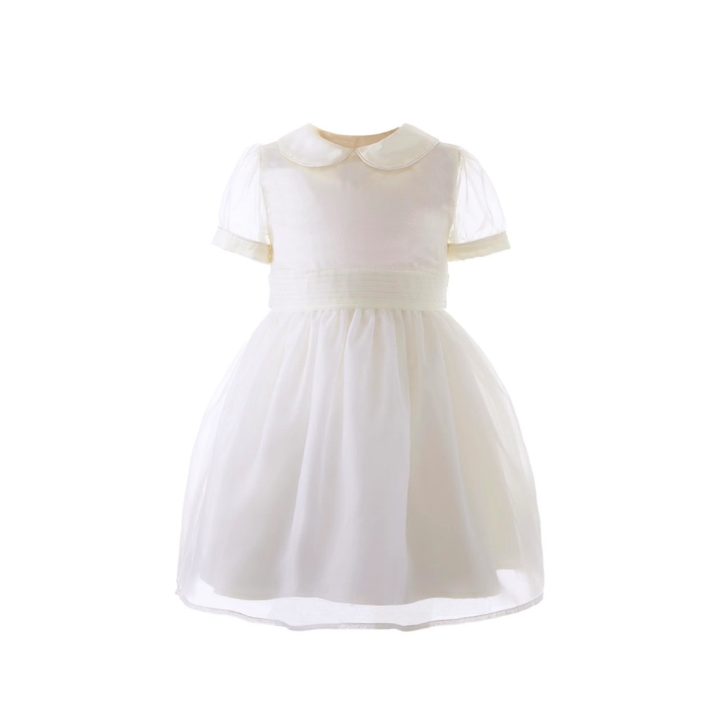 White Peter Pan Collar Girls Dress